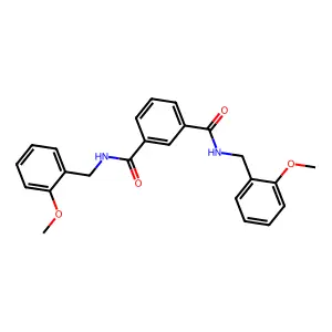 N~1~,N~3~-bis(2-methoxybenzyl)isophthalamide structure