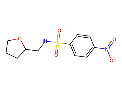4-nitro-N-(oxolan-2-ylmethyl)benzenesulfonamide structure