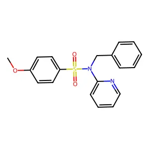 N-benzyl-4-methoxy-N-pyridin-2-ylbenzenesulfonamide structure