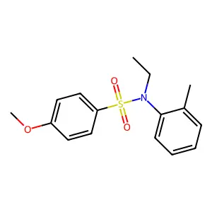N-ethyl-4-methoxy-N-(2-methylphenyl)benzenesulfonamide structure