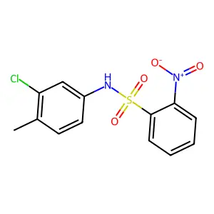 N-(3-chloro-4-methylphenyl)-2-nitrobenzenesulfonamide structure