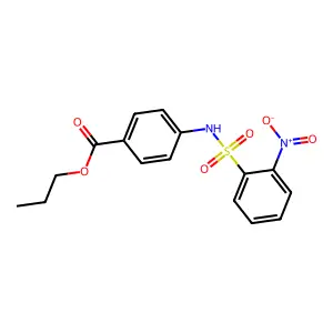 Propyl 4-{[(2-nitrophenyl)sulfonyl]amino}benzoate structure