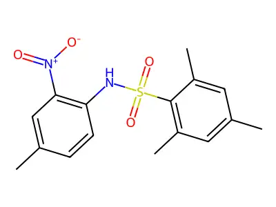 2,4,6-trimethyl-N-(4-methyl-2-nitrophenyl)benzenesulfonamide structure