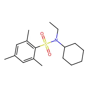 N-cyclohexyl-N-ethyl-2,4,6-trimethylbenzenesulfonamide structure