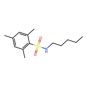 2,4,6-trimethyl-N-pentylbenzenesulfonamide structure