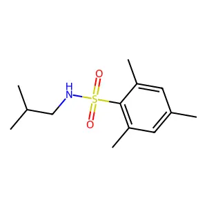 2,4,6-trimethyl-N-(2-methylpropyl)benzenesulfonamide structure