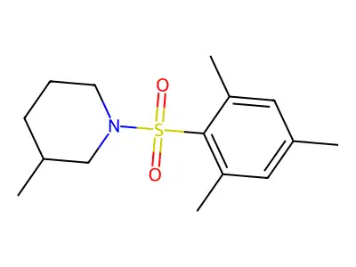 1-(Mesitylsulfonyl)-3-methylpiperidine structure