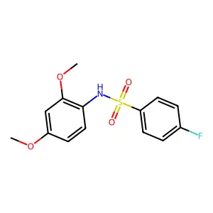N-(2,4-dimethoxyphenyl)-4-fluorobenzenesulfonamide structure