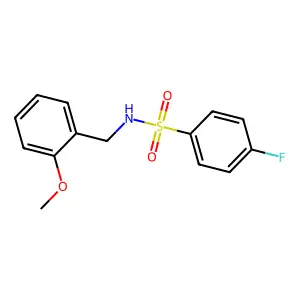 4-fluoro-N-[(2-methoxyphenyl)methyl]benzenesulfonamide structure
