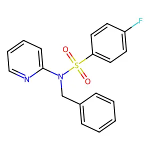 [(4-Fluorophenyl)sulfonyl]benzyl-2-pyridylamine structure