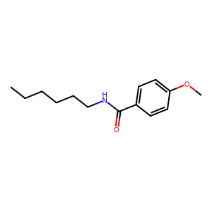 N-hexyl-4-methoxybenzamide structure