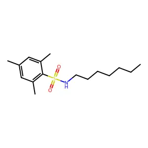 N-heptyl-2,4,6-trimethylbenzenesulfonamide structure