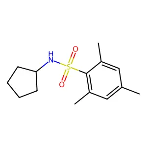 N-cyclopentyl-2,4,6-trimethylbenzenesulfonamide structure