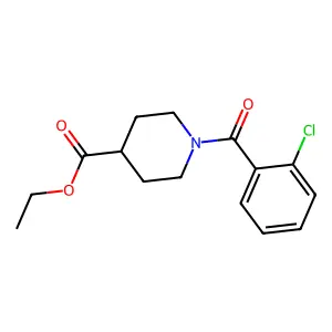 Ethyl 1-(2-chlorobenzoyl)-4-piperidinecarboxylate structure