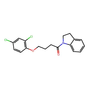 4-(2,4-Dichlorophenoxy)-1-(2,3-dihydroindol-1-yl)butan-1-one structure