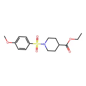 Ethyl 1-(4-methoxyphenyl)sulfonylpiperidine-4-carboxylate structure