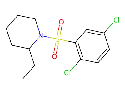 1-(2,5-Dichlorophenyl)sulfonyl-2-ethylpiperidine structure