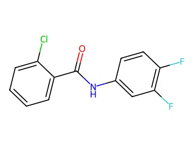 2-chloro-N-(3,4-difluorophenyl)benzamide structure