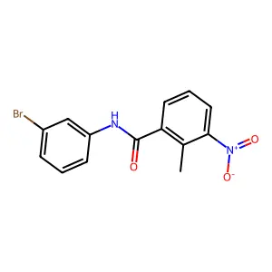 N-(3-bromophenyl)-2-methyl-3-nitrobenzamide structure