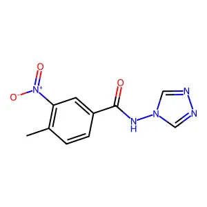 4-甲基-3-硝基-N-(1,2,4-三唑-4-基)苯甲酰胺 structure