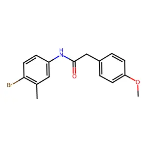 N-(4-bromo-3-methylphenyl)-2-(4-methoxyphenyl)acetamide structure