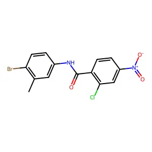 N-(4-bromo-3-methylphenyl)-2-chloro-4-nitrobenzamide structure