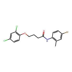 N-(4-bromo-2-methylphenyl)-4-(2,4-dichlorophenoxy)butanamide structure