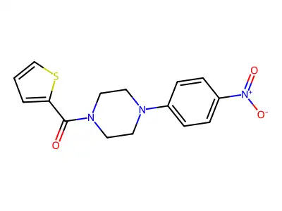 4-(4-Nitrophenyl)piperazinyl 2-thienyl ketone structure