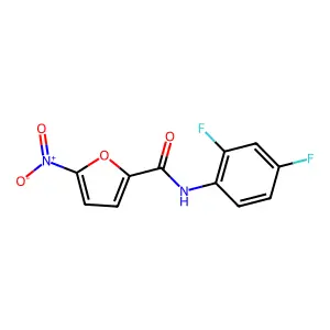 N-(2,4-difluorophenyl)-5-nitrofuran-2-carboxamide structure