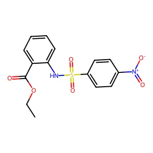 Ethyl 2-[({4-nitrophenyl}sulfonyl)amino]benzoate structure