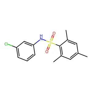 N-(3-chlorophenyl)-2,4,6-trimethylbenzenesulfonamide structure