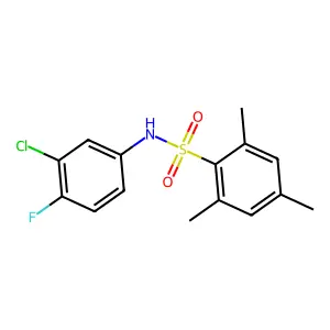 N-(3-chloro-4-fluorophenyl)-2,4,6-trimethylbenzenesulfonamide structure