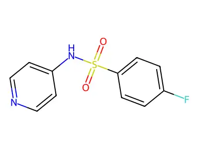 4-fluoro-N-pyridin-4-ylbenzenesulfonamide structure