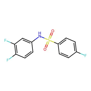 N-(3,4-difluorophenyl)-4-fluorobenzenesulfonamide structure