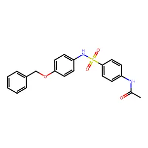 N-[4-[(4-phenylmethoxyphenyl)sulfamoyl]phenyl]acetamide structure