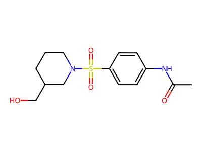 N-(4-{[3-(hydroxymethyl)piperidin-1-yl]sulfonyl}phenyl)acetamide structure