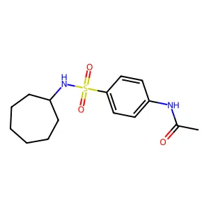 N-[4-(cycloheptylsulfamoyl)phenyl]acetamide structure