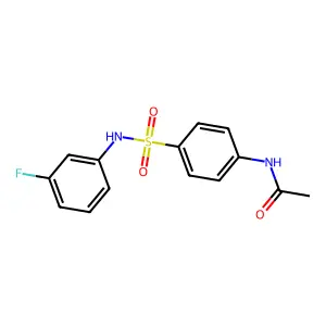 N-[4-[(3-fluorophenyl)sulfamoyl]phenyl]acetamide structure
