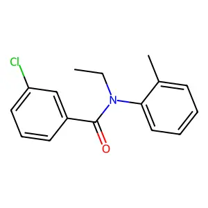 3-chloro-N-ethyl-N-(2-methylphenyl)benzamide structure