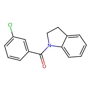 (3-Chlorophenyl)(indolin-1-yl)methanone structure