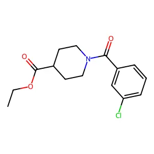 Ethyl 1-(3-chlorobenzoyl)-4-piperidinecarboxylate structure