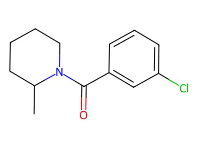1-(3-Chlorobenzoyl)-2-methylpiperidine structure
