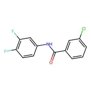3-chloro-N-(3,4-difluorophenyl)benzamide structure