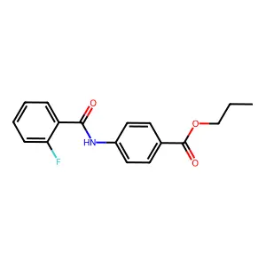 Propyl 4-[(2-fluorobenzoyl)amino]benzoate structure