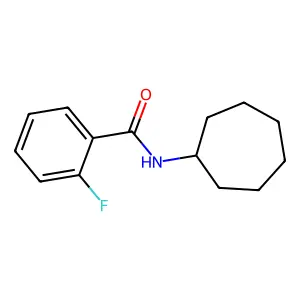 N-cycloheptyl-2-fluorobenzamide structure