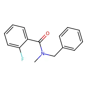 N-benzyl-2-fluoro-N-methylbenzamide structure