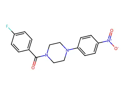 (4-Fluorophenyl)[4-(4-nitrophenyl)piperazin-1-yl]methanone structure