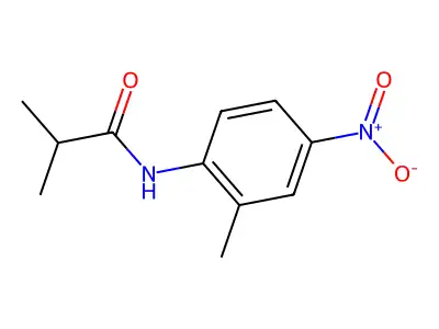 2-methyl-N-(2-methyl-4-nitrophenyl)propanamide structure