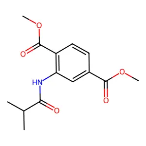 Dimethyl 2-(isobutyrylamino)terephthalate structure