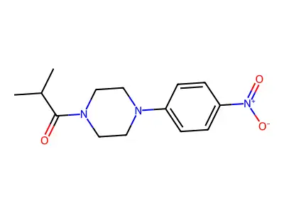 2-Methyl-1-[4-(4-nitrophenyl)piperazin-1-yl]propan-1-one structure